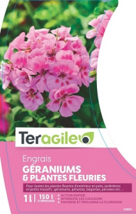 Engrais géraniums et plantes fleuries - Teragile - 1L  