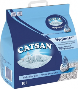 Litière Catsan hygiène plus - grains minéraux - 10 L