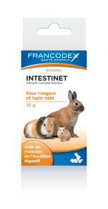 Aliment complémentaire rongeur & lapin nain Intestinet - Francodex - 10 g