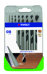 Coffret 8 forets à bois - Tivoly - 3 pointes SLR
