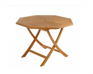 Table octogonale - Pliante - Teck