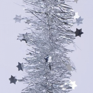 Guirlande scintillante à étoiles - Argent - 270 cm Ø10