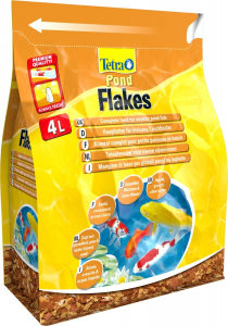 Aliment complet pour petits poissons de bassin - Pond Flakes - Tetra - 4 L