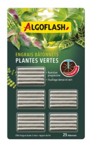Bâtonnets engrais plantes fleuries - Algoflash - Lot de 20 + 5
