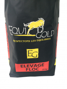 Aliment cheval floconné Equigold Elevage Floc - Sac de 25 kg