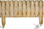 Bordure demi-rondins à planter Québec - JARDIPOLYS - H 30/60 x 100 cm