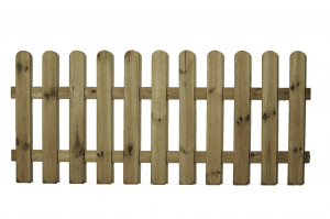 Clôture basse planche striée en pin OLG - 180 x 80 cm