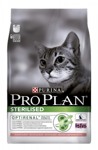 Croquettes pour chats adult Sterilised Optirenal - Proplan - Saumon - 3 kg