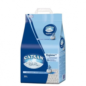 Litière Catsan hygiène plus - grains minéraux - 20 L