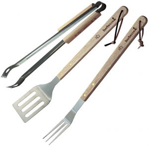 Set standard pince/spatule/fourchette FSC - Barbecook - 44 cm