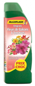Engrais fleurs de balcons et terrasses - Algoflash - 1 L