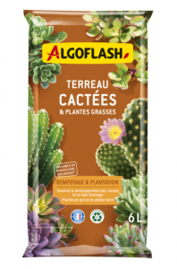 Terreau cactées et plantes grasses - Algoflash - 6 L