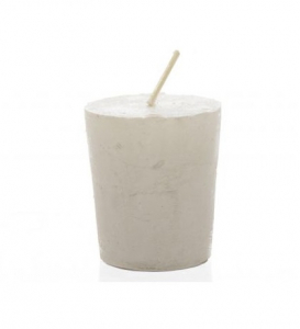 Bougie pilier - Kaemingk - Ø 4,3 x h 4,7 cm - Blanc