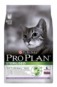 Croquettes pour chats adult Sterilised Optirenal - Proplan - Dinde - 3 kg
