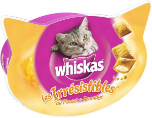 Les irrésistibles Friandises pour chat - Whiskas - poulet et fromage - 60 gr