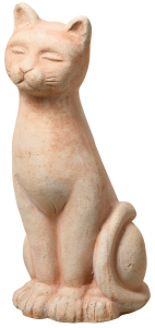 Statuette chat H32 cm - Deroma - Terre cuite