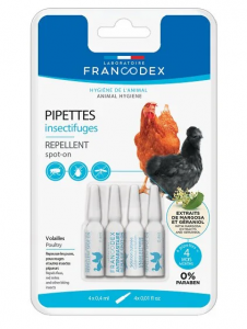Pipettes insectifuges antiparasitaire basse cour - Frandodex