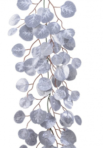 Guirlande feuilles argentées - Longueur1,5 m