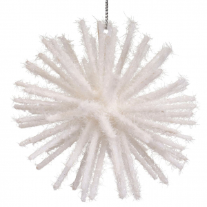 Flocon de neige 3D - Blanc - A suspendre - Diamètre 9 cm