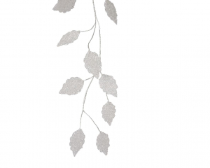 Guirlande acrylique 17 feuilles avec strass -Blanc - Longueur 120 cm