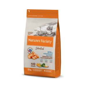 Alimentation naturelle pour chats stérilisé - Nature's Variety Selected -  Sanscéréales SAUMON DE NORVEGE 1,25KG