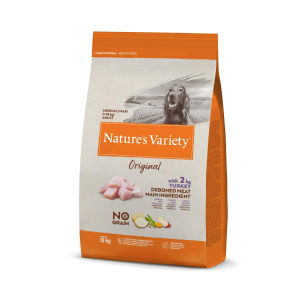 Alimentation naturelle pour chiens moyens et grands adultes - Nature's Variety Original - sans céréales DINDE 10KG