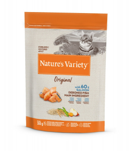 Alimentation naturelle pour chats stérilisés  - Nature's Variety Original- SAUMON 300G
