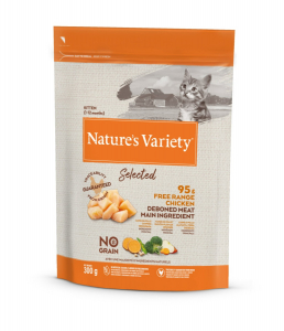Alimentation naturelle pour chatons - Nature's Variety Selected - Sans céréalesPOULET PLEIN AIR 300G