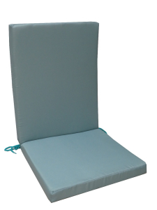 Coussin pour fauteuil haut - Jardin Privé - bleu gris