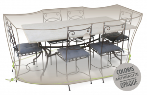 Housse table rectangulaire  + chaises 6-8 personnes