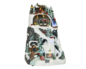 Village de Noël en montagne - 17,7 X 19,6 X 30,1 cm