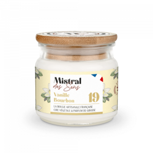 Bougie parfumée vanille Bourbon - 150 ml - Mistral des Sens