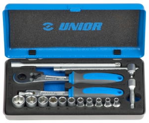 Coffret métal de douilles 1-4 - 4 à 13 mm - Unior