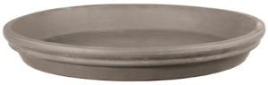 Soucoupe ronde en terre cuite - Deroma - grafite - 17 cm