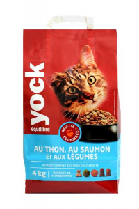 Croquettes Yock Equilibre pour chat - Thon, saumon et légumes - 4kg