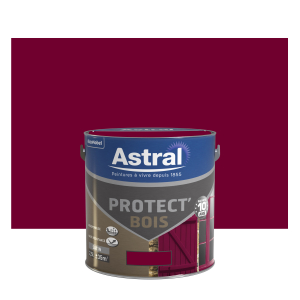 Peinture protect'Bois - Astral - Satin - Rouge Basque - 2.5 L 