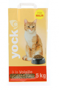 Croquettes Yock pour chat - Format économique - A la volaille - 5 kg