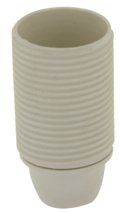 Douille filetée plastique blanc - Culot E14