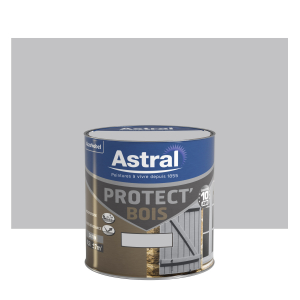 Peinture protect'Bois - Astral - Satin - Gris clair mouette - 0.5 L 