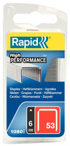 Agrafes High Performance - Rapid - N3 - 6 mm - x 1080 pièces