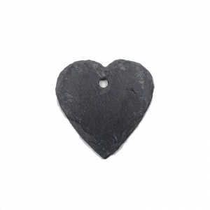 Etiquette coeur en ardoise - Comptoir Botanique - 7 x 7 cm