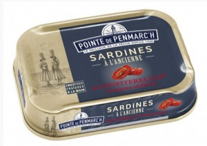 Sardines à l'huile d'olive et confiterelles - La Pointe de Penmarc'h - Tomates Séchées - 115 gr