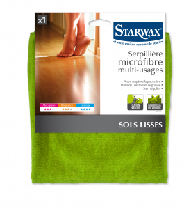 Serpillière microfibre multi-usages pour sols lisses - Starwax