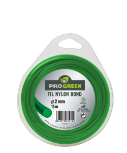 Fil Nylon rond - Progreen - vert fluo - Ø 2mm x 15m