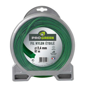 Fil Nylon étoilé - Progreen - vert - Ø 2.4mm x 87m 
