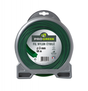 Fil Nylon étoilé - Progreen - vert - Ø 3mm x 56m 