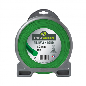Fil Nylon rond - Progreen - vert fluo - Ø 3mm x 53m