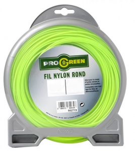 Fil Nylon rond - Progreen - vert fluo - Ø 3mm x 53m
