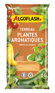 Terreau plantes aromatiques - Algoflash - 6 L.