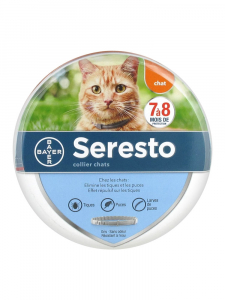 Collier pour chats antiparasitaire - Seresto - 8 mois de protection - 38 cm